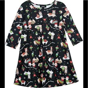 NWT AMY BYER Cute Holiday Festive Llama Dress S